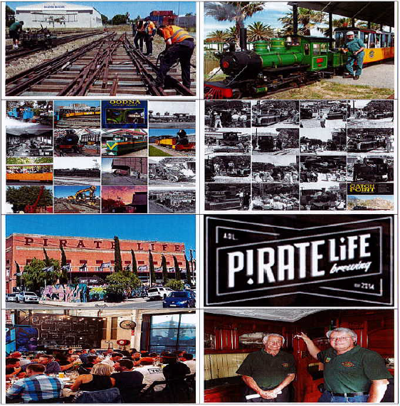 Multiple images of the National Railway Museum and Pirate Life brewing venue