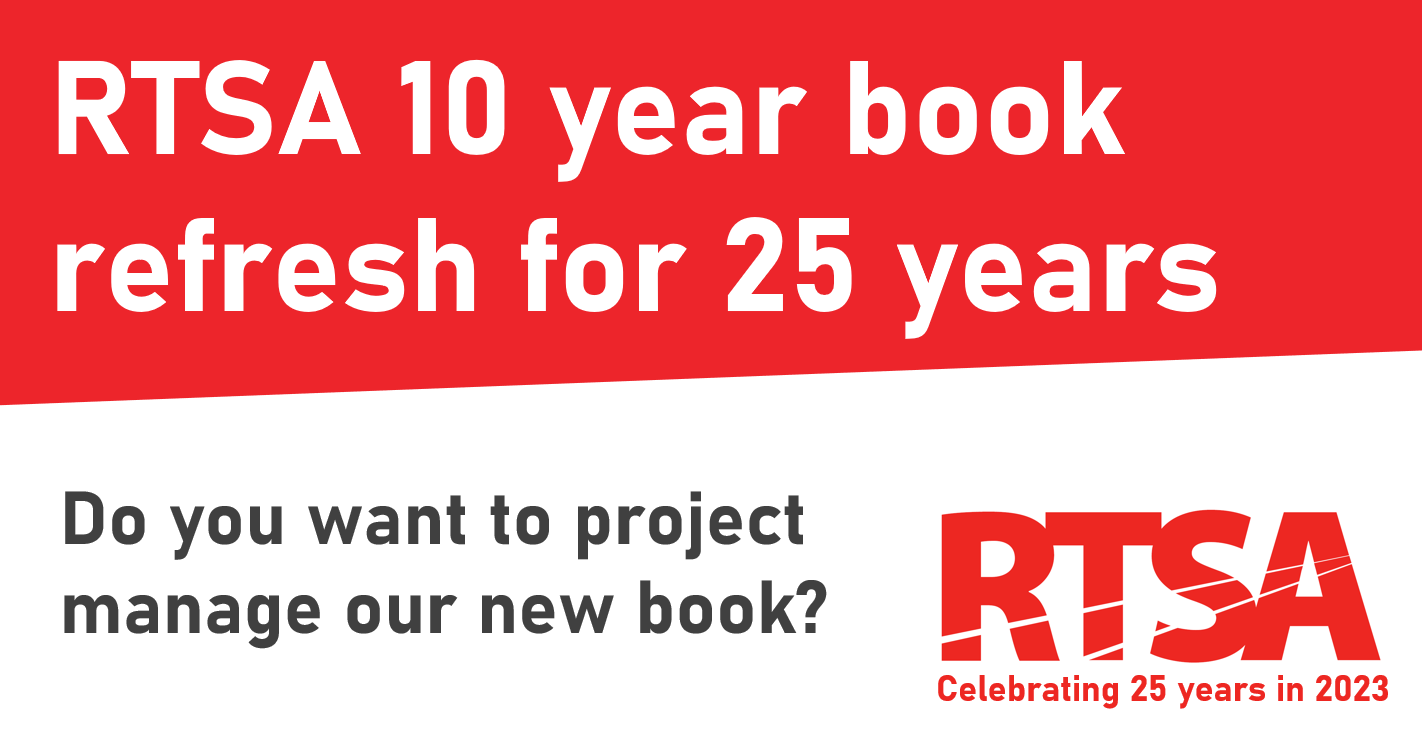 RTSA 10 year book refresh for 2 years, do you want to project manage our new book?